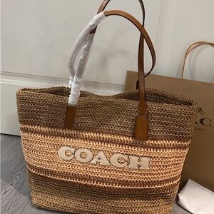 Coach Woven Tote Bag